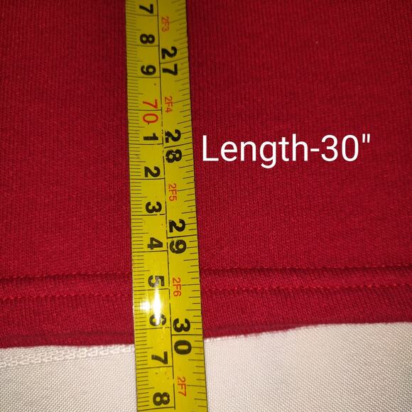 Allison Daley Red Sweatshirt Plus 2X Nautical Boating Sailor Pinstripe Candy - Picture 10 of 16